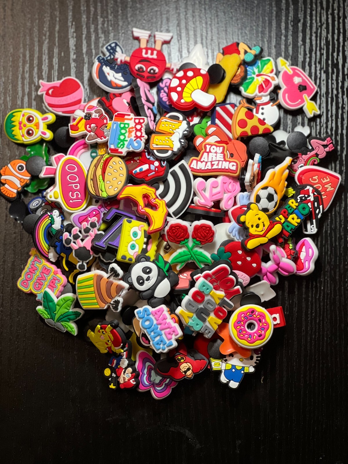 110-90-60-30 pcs Random Shoe Charms FOR Croc & Bracelet & shoe Wristband RANDOM