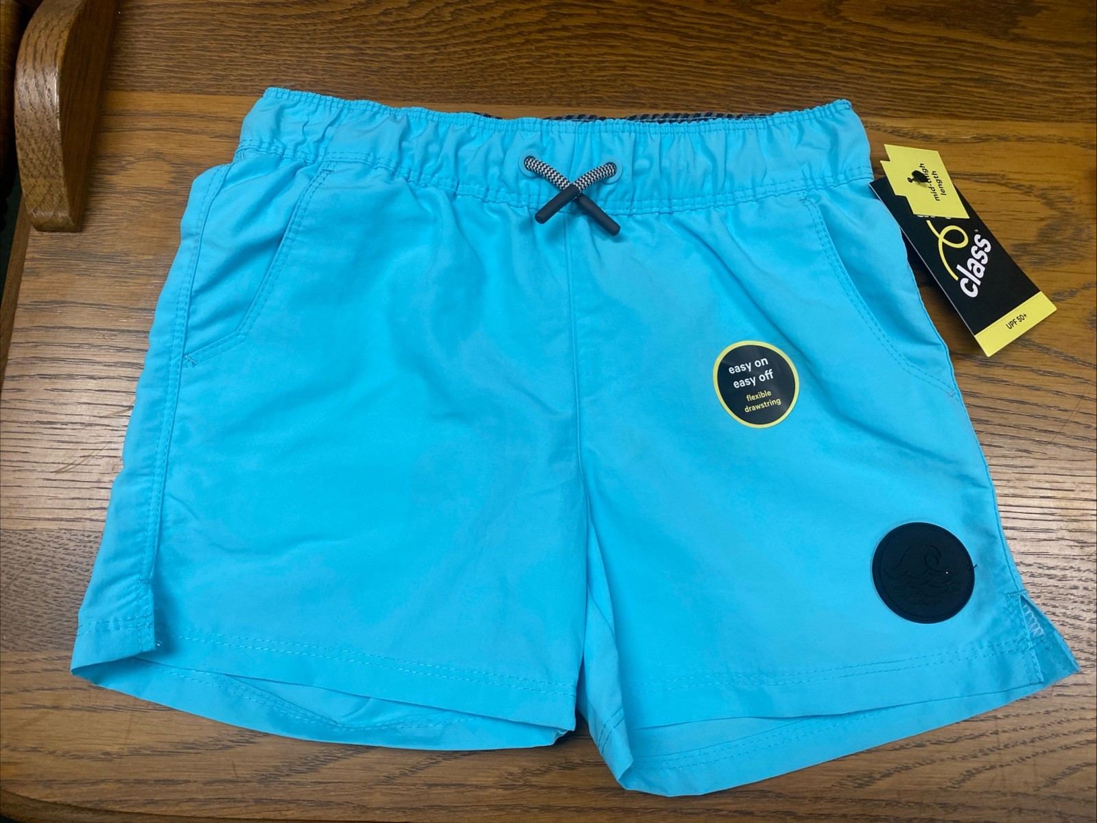 Art Class Boys Size XS 4/5 Swim Trunks Mid-Thigh Length Pocket Inner Line UPF 50