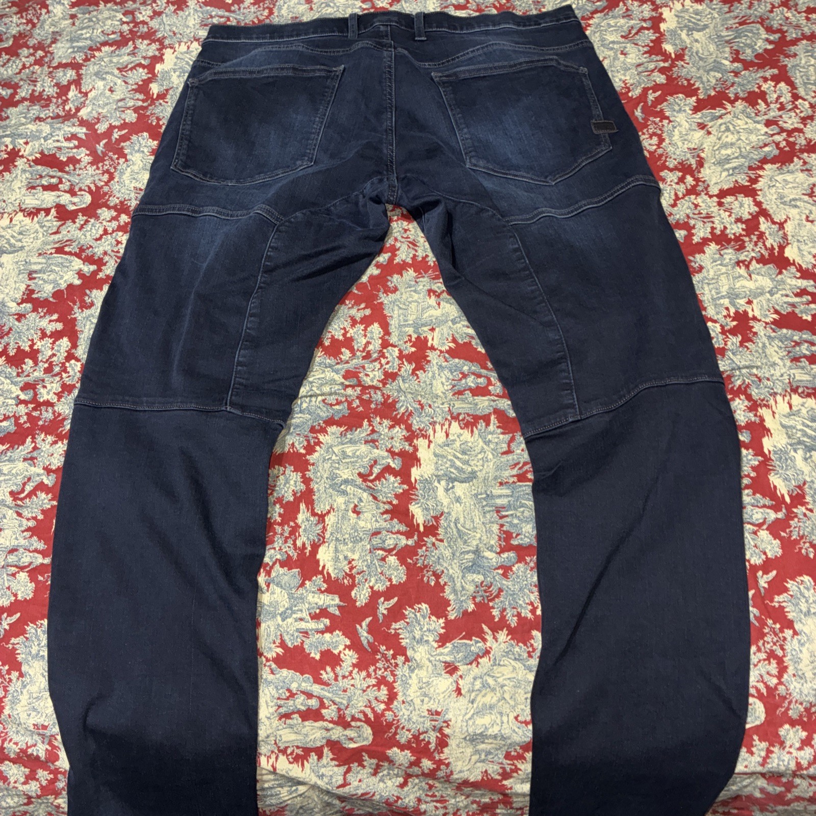G Start Raw Jeans Sz 38×32 Men Blue Rackam 3D Skinny Distressed Used No Returns