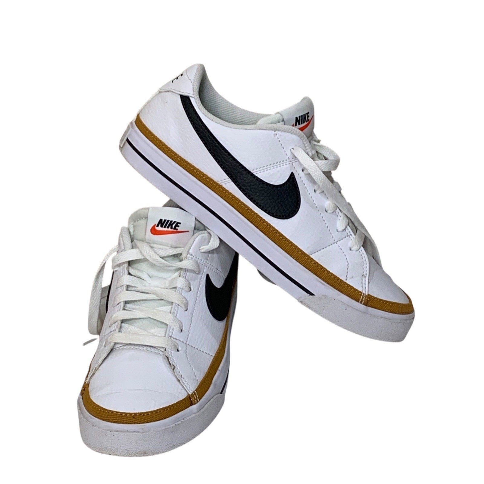 Nike Court Shoes Sneakers Size 7 Next Nature DH3161-100 White Desert Ochre