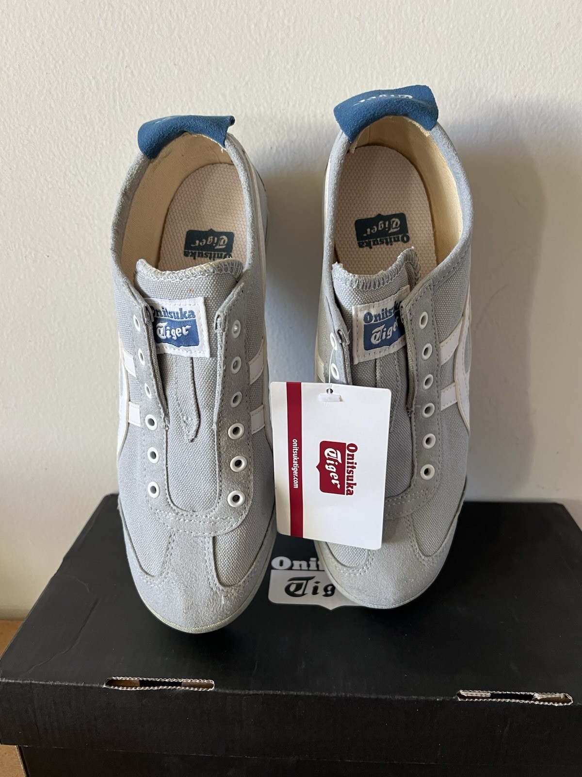 Onitsuka Tiger MEXICO 66 SLIP-ON Mid Grey/ White 1183A360 020 Sz 6.5 Women NWB