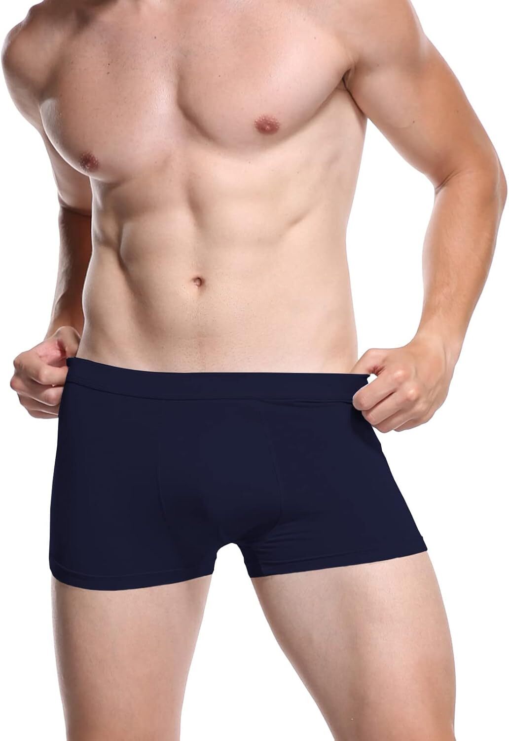 Men’s Underwear Soft Bamboo Viscose Boxer Briefs Stretch Trunks Pack