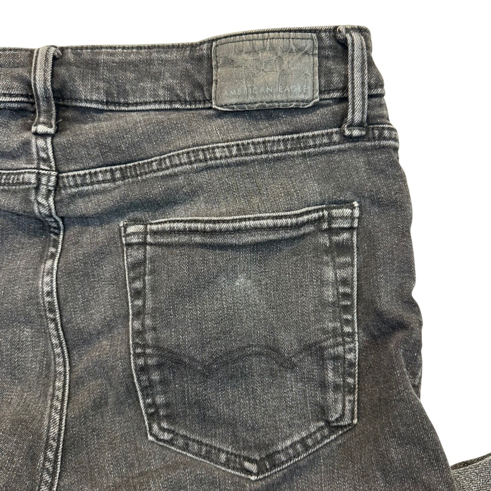 American Eagle Airflex+ Slim Jeans Mens 32×32 Faded Black Denim Pants