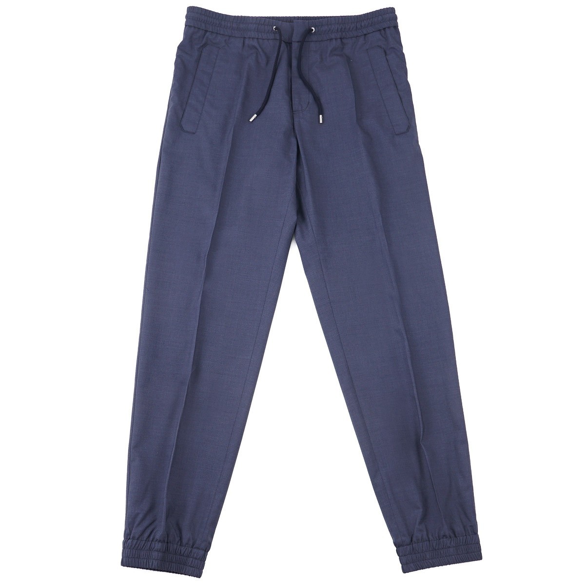 Brett Johnson Blue Extrafine Wool Drawstring Jogger Pants L 35-37 (Eu 52) NWT