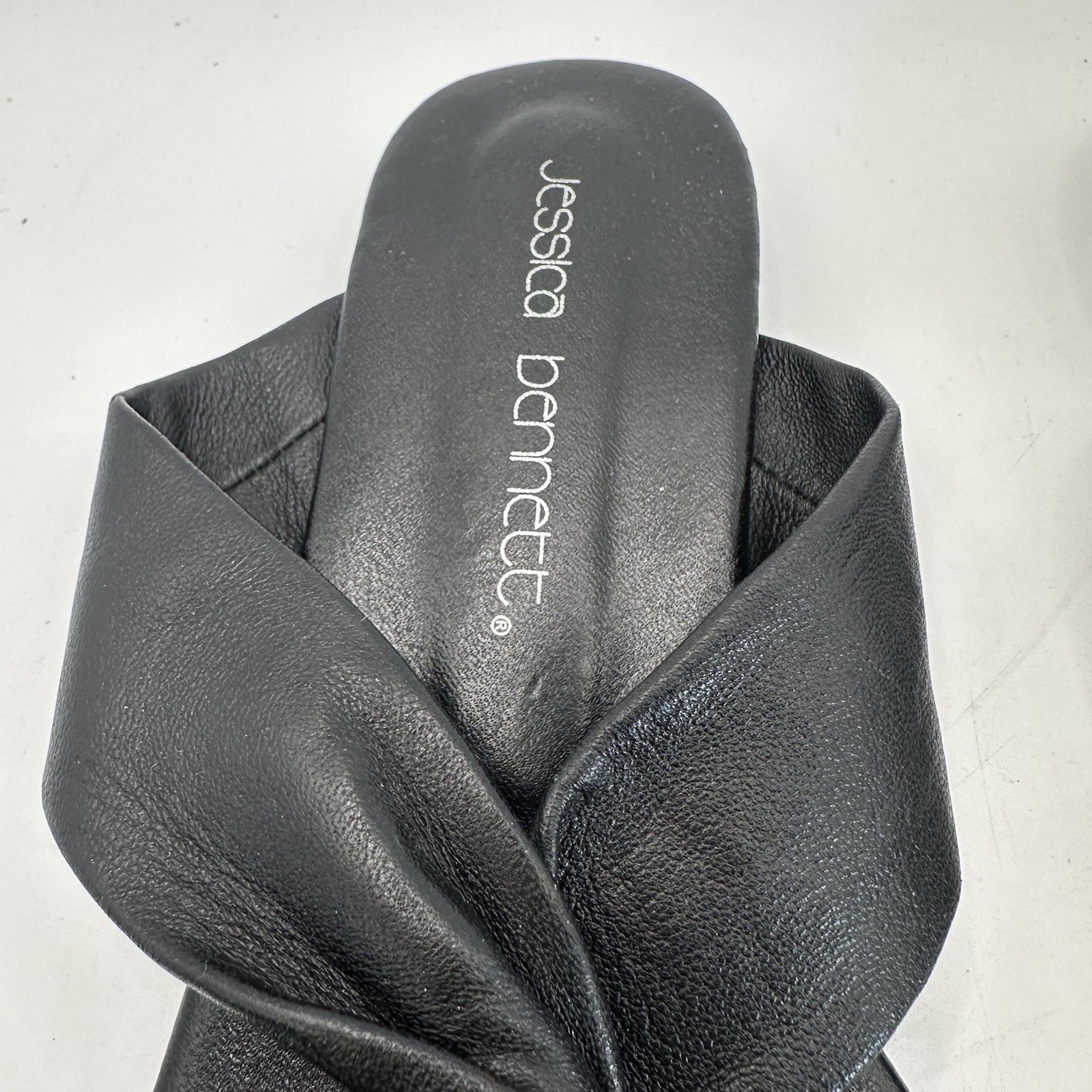 Jessica Bennett Strappy Open Toe Sandals Black Leather Twist 9 European Summer