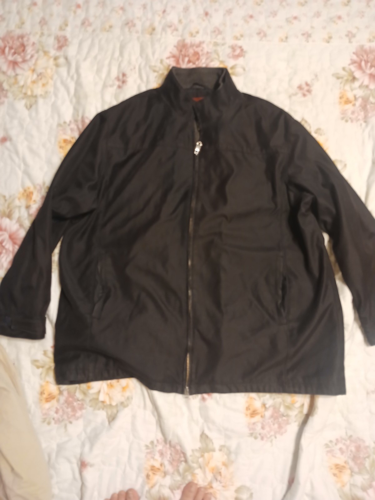 Covington Men’s XXL Big & Tall Black Full Zip Lined Jacket Pockets Stand-Up