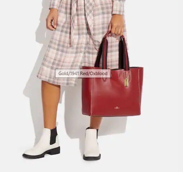 Coach Derby Tote, Oxblood Red, NWT, $350