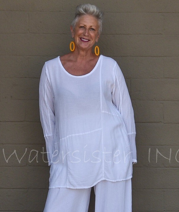WATERSISTER Cotton Gauze PATCH TUNIC Panel Top 1(S/M) 2(M/L) 3(XL) oh my COLORS
