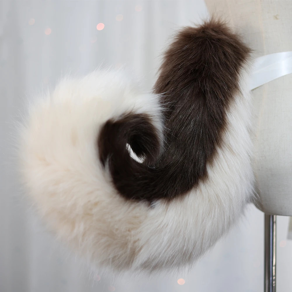 Black Brown Collie Dog Ears Tail Hairhoop Headwear Halloween Christmas Cosplay