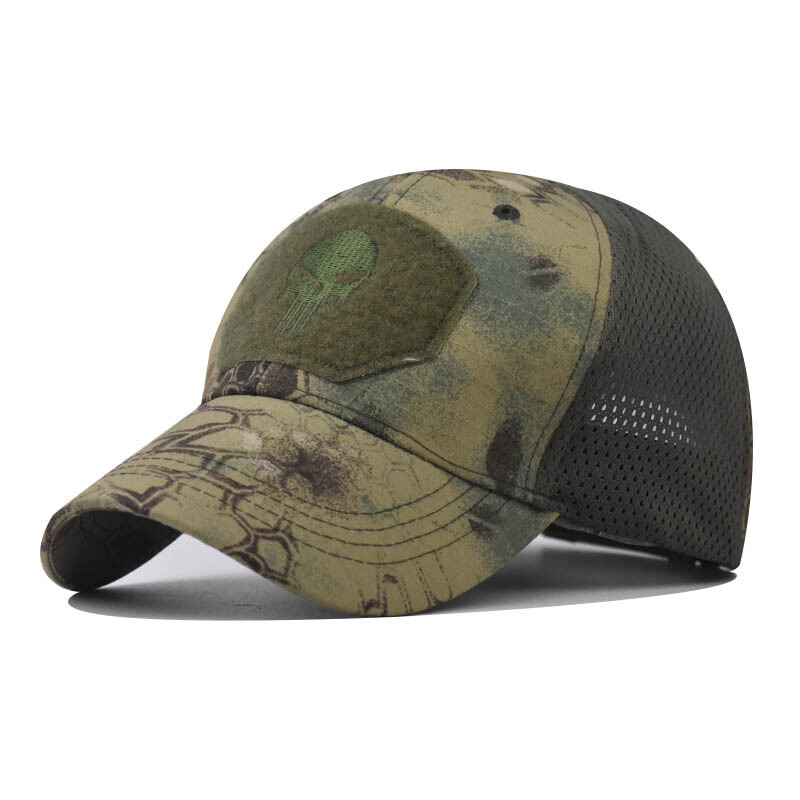 Skull Camouflage Baseball Cap Tactical Army Outdoor Sports Hat Sunshade Hat