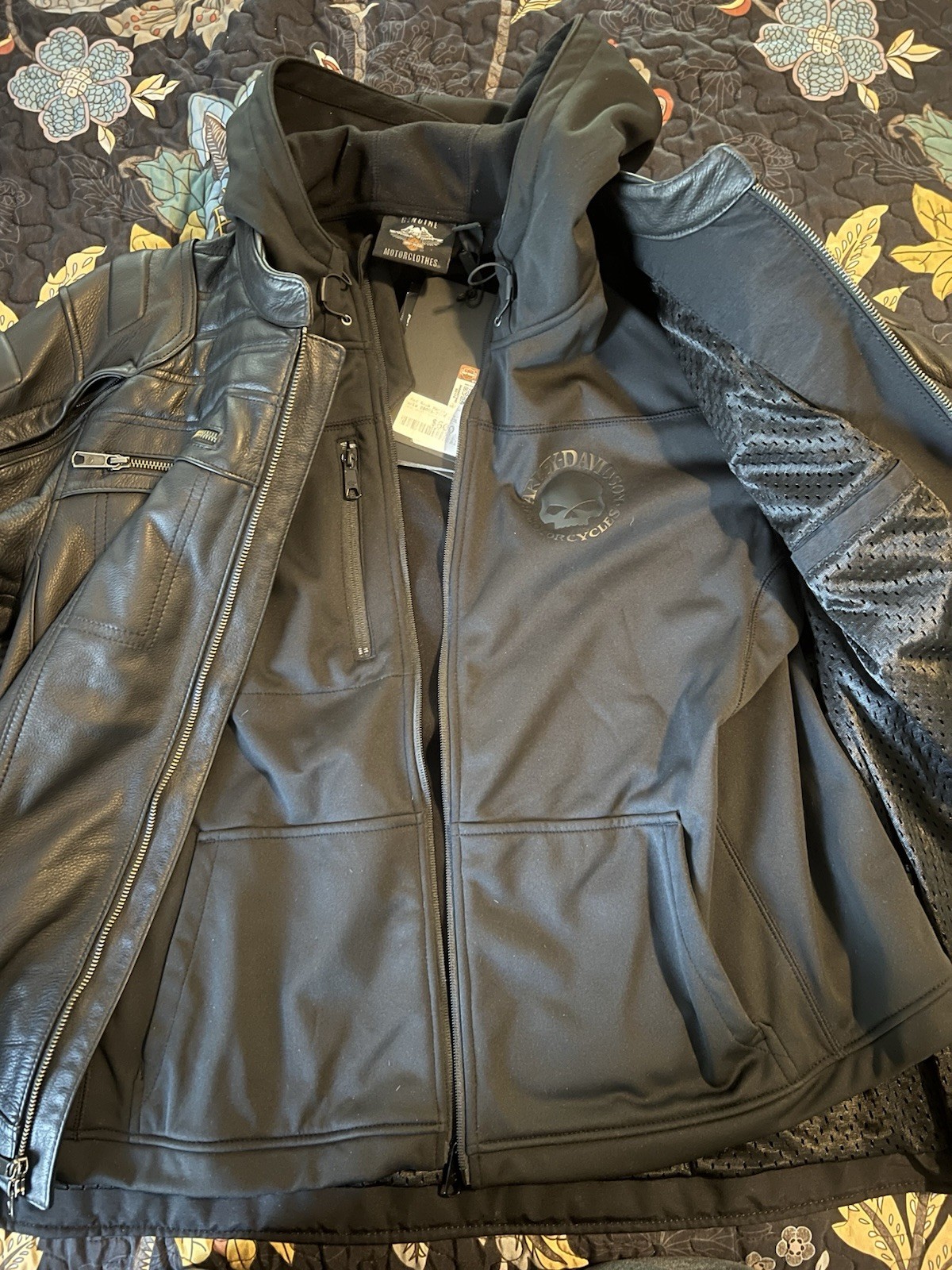 Harley Davidson 3-in-1 Aurora II Men’s Leather Jacket NWT XL