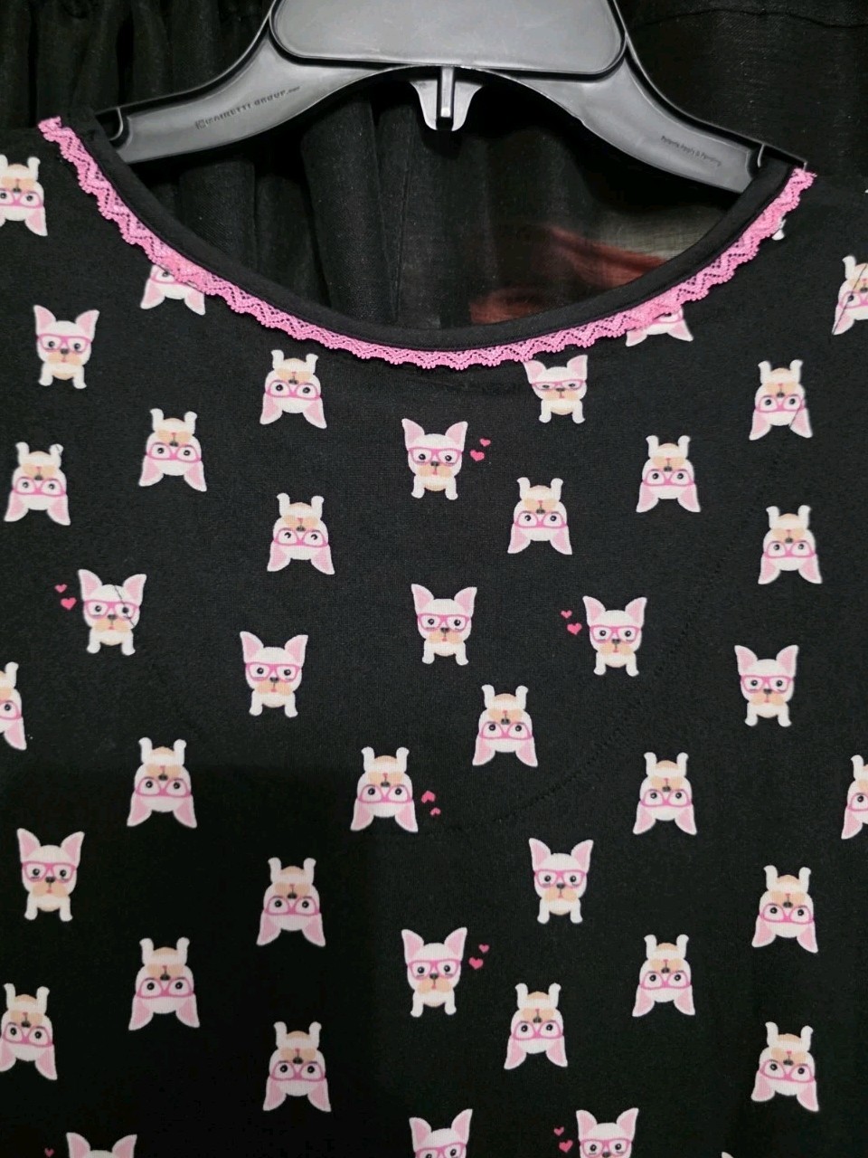 NWT Kensie All Over Frenchie Dog Print Sleep Shirt Nightgown Pajama Women’s M