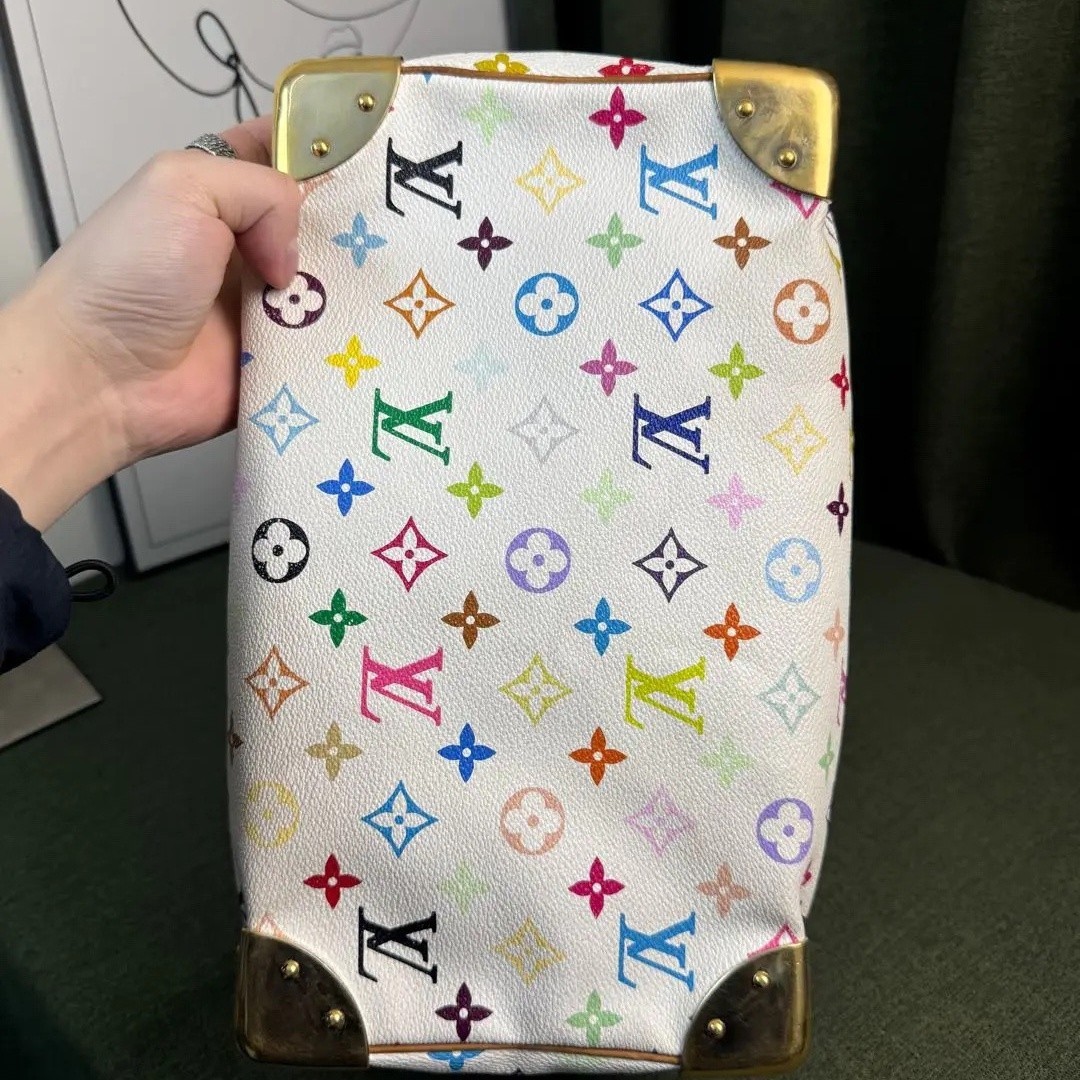 Louis Vuitton LV Monogram Multicolore White Blanc Speedy 30