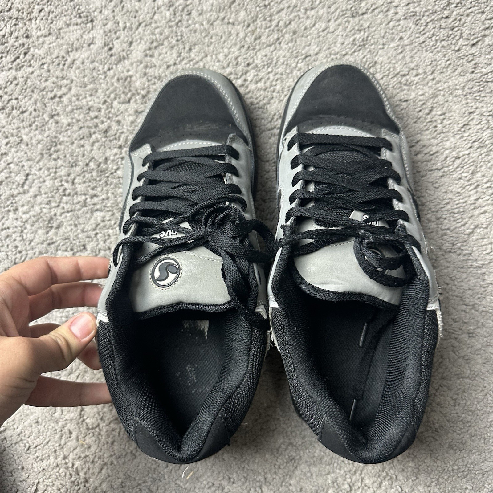 DVS Enduro Heir BlackCharcoal Gray Skater Y2K Grunge Wide Chubby Men’s Sz 10