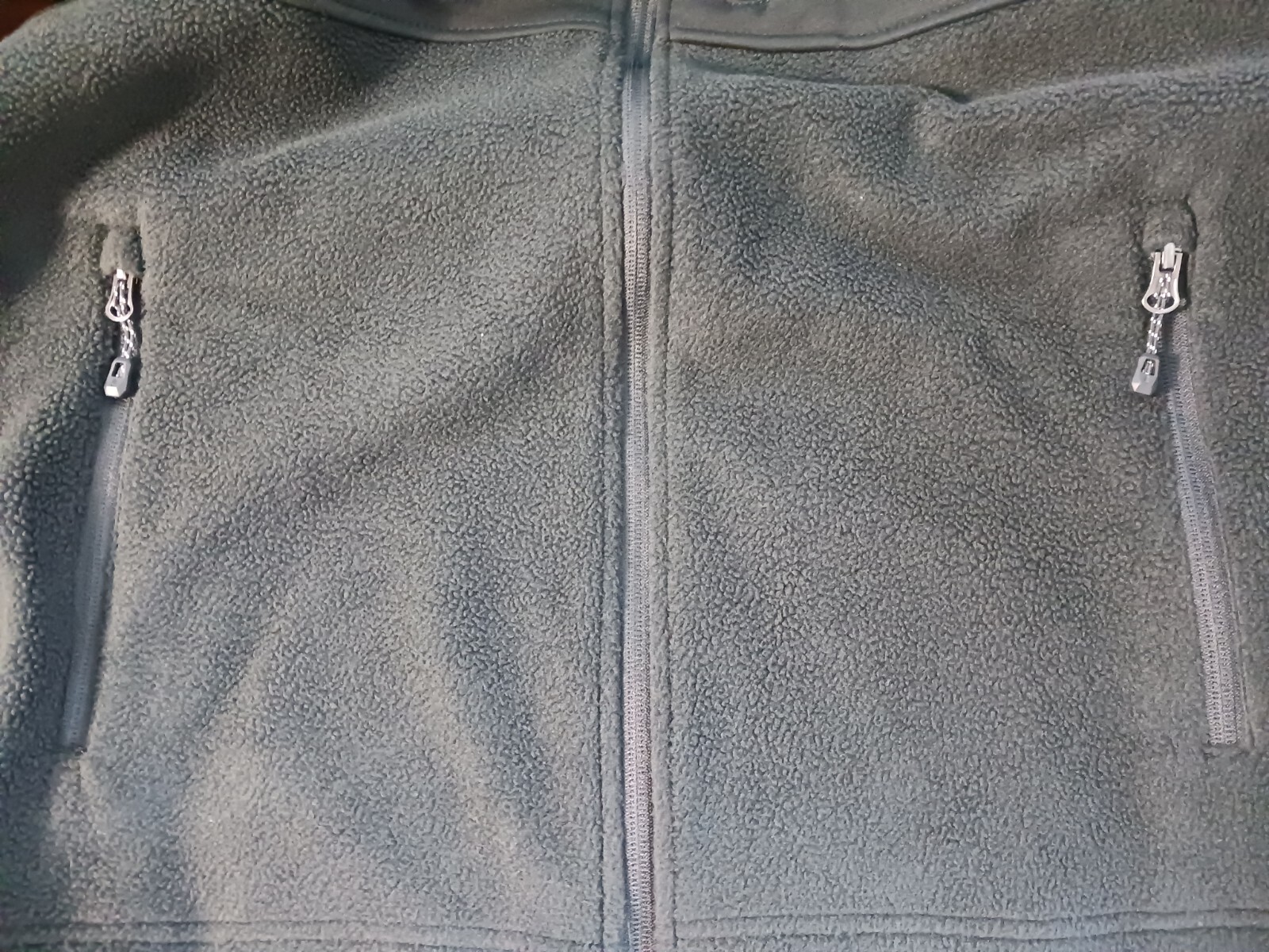 FREE COUNTRY Mens Jacket Jet Black Zip-Up Hang Out Fleece Size Small