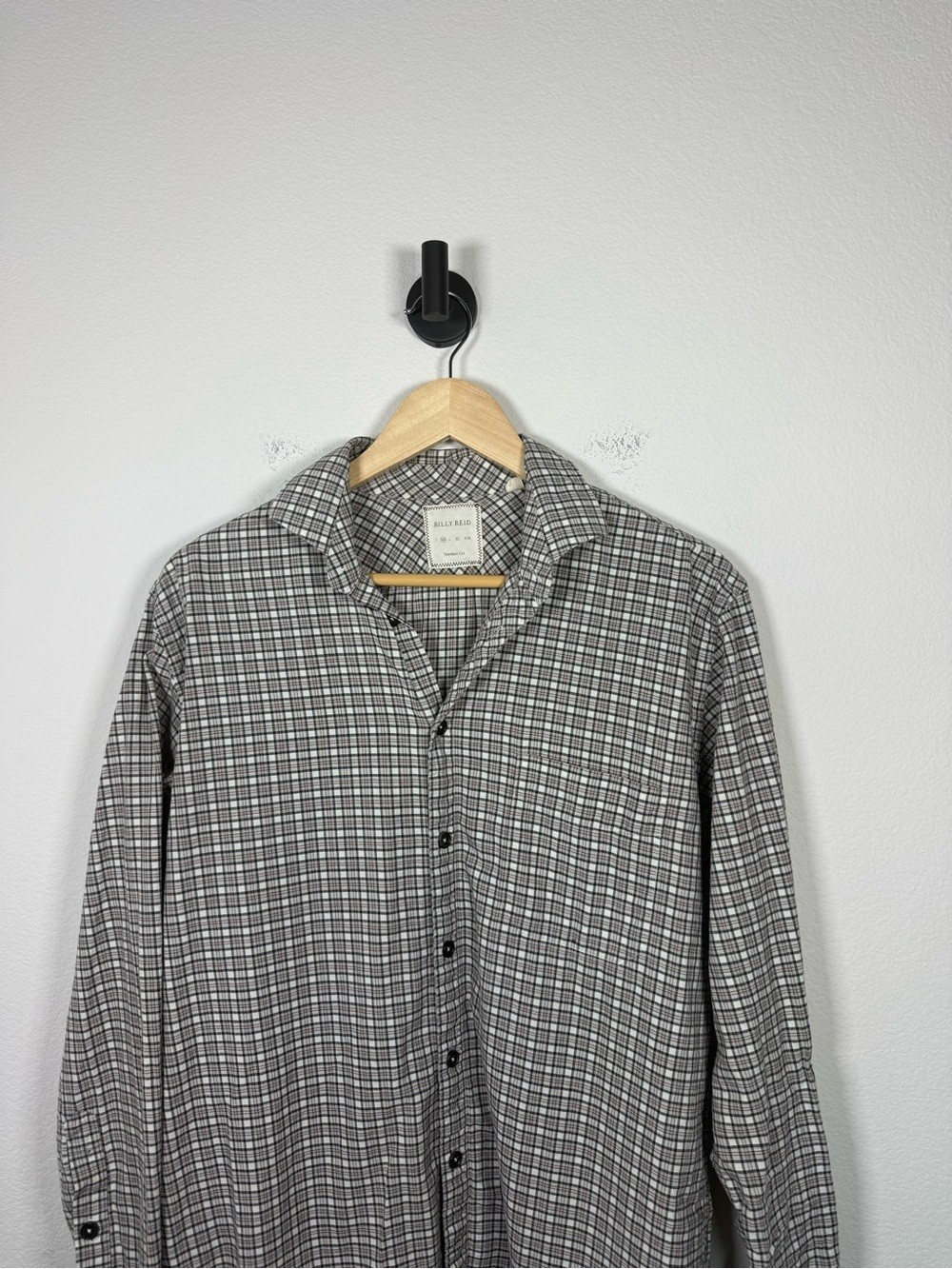 Billy Reid Standard Cut Plaid Button Down Shirt Men’s Medium