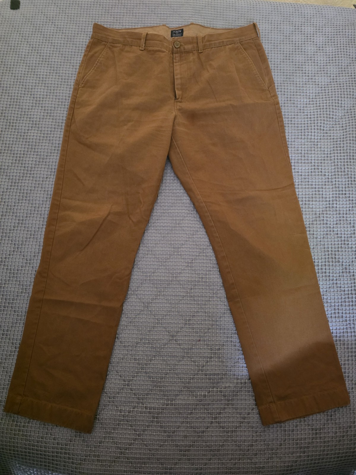 J Crew Men The Sutton Flat Front Chino Golf Pants Brown 36×30