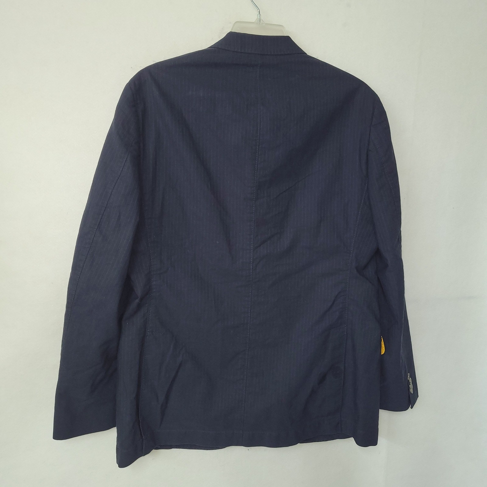 Kroon Navy Pinstripe Jacket Blazer Mens 42R Cotton Blend Unstructured Sport Coat
