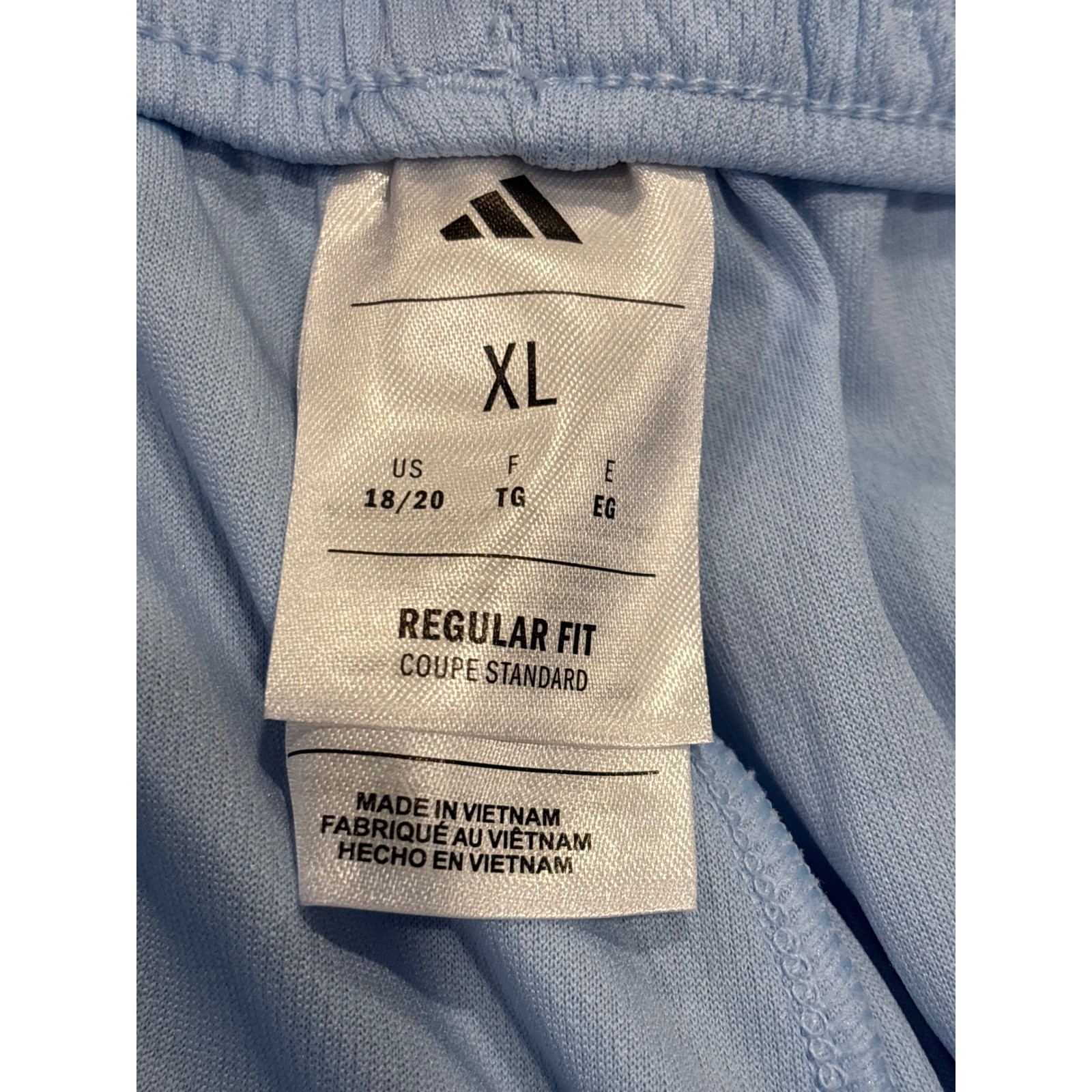 Adidas Boys Glow Blue 3S Essential Mid Thigh Length Shorts XL 18/20 AH10401