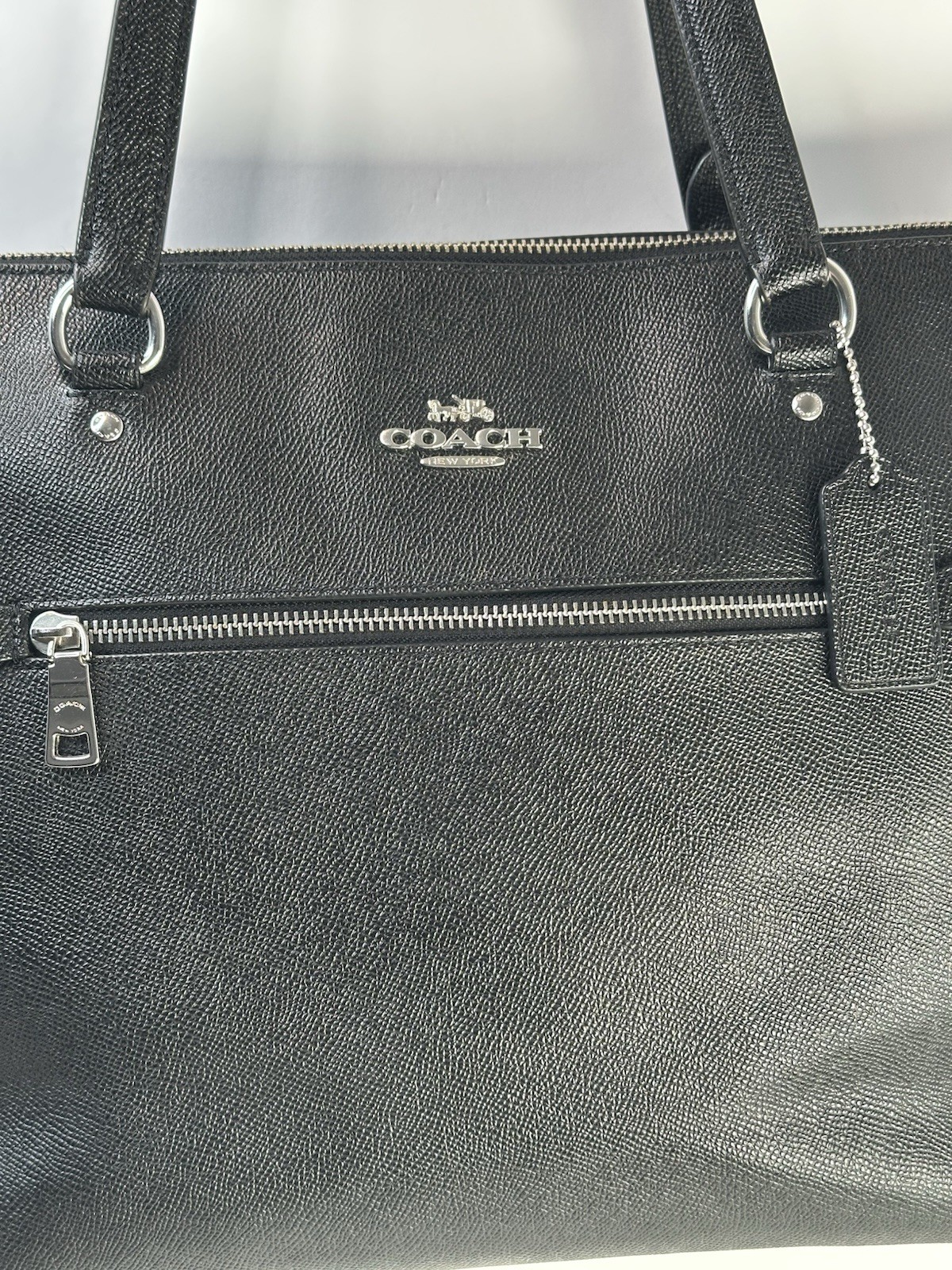 Coach Gallery Tote (F79608) Black Cross Grain Leather Bag – EUC!
