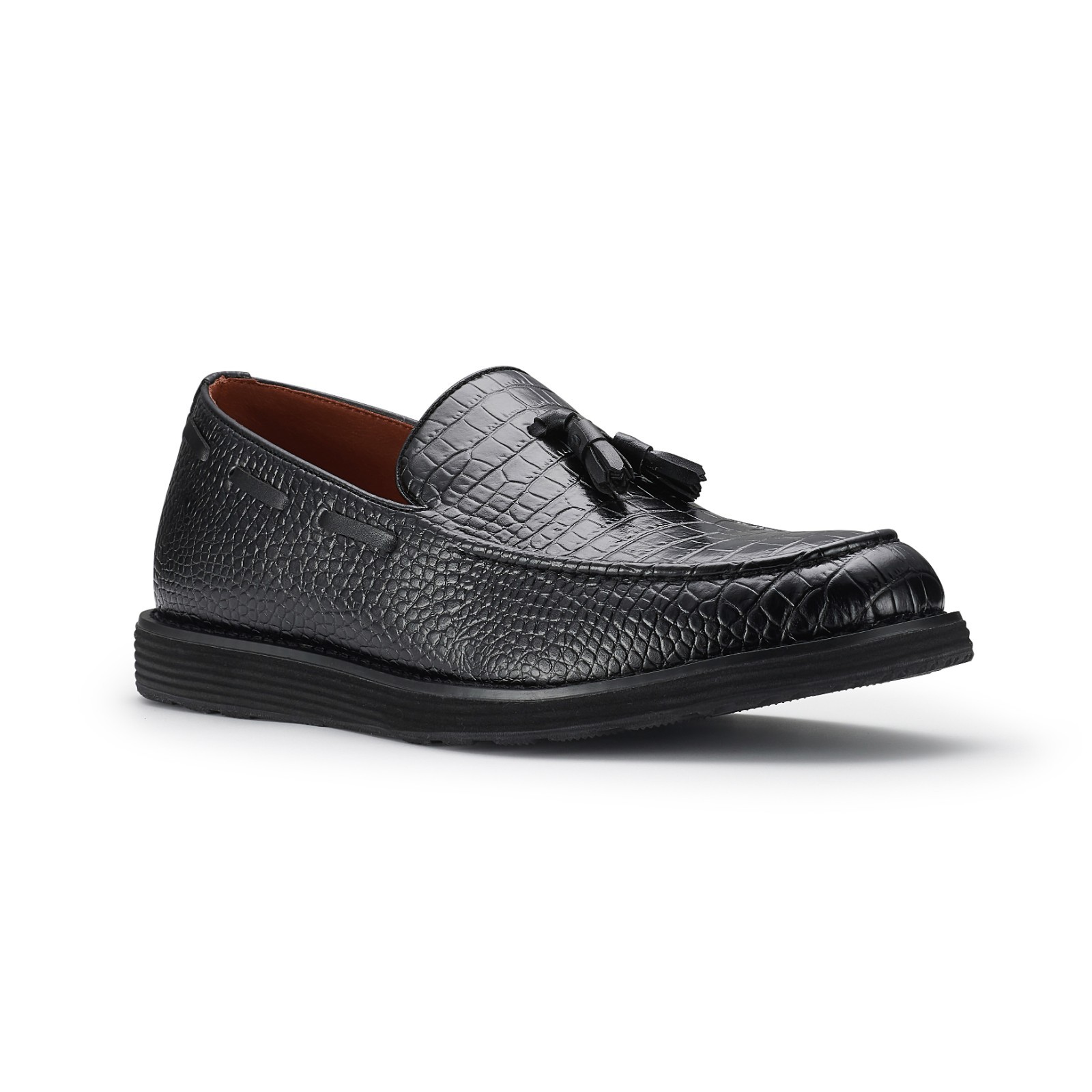 Ferro Aldo DELBERT Men’s Embossed Loafer with Tassel Accent