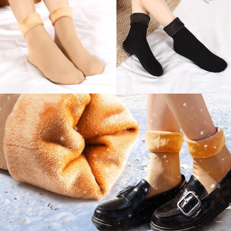 4× Women Winter Snow Boot Socks Warm Plush Lady Thermal Sock Thick Fleece USA