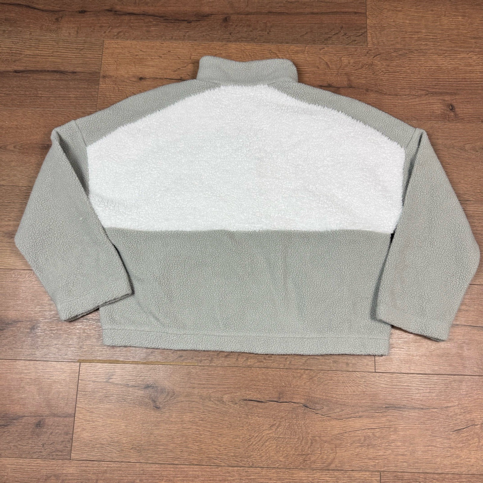 Columbia Men’s Gray/White Colorblock 1/4 Zip Fleece Pullover Jacket 2XL