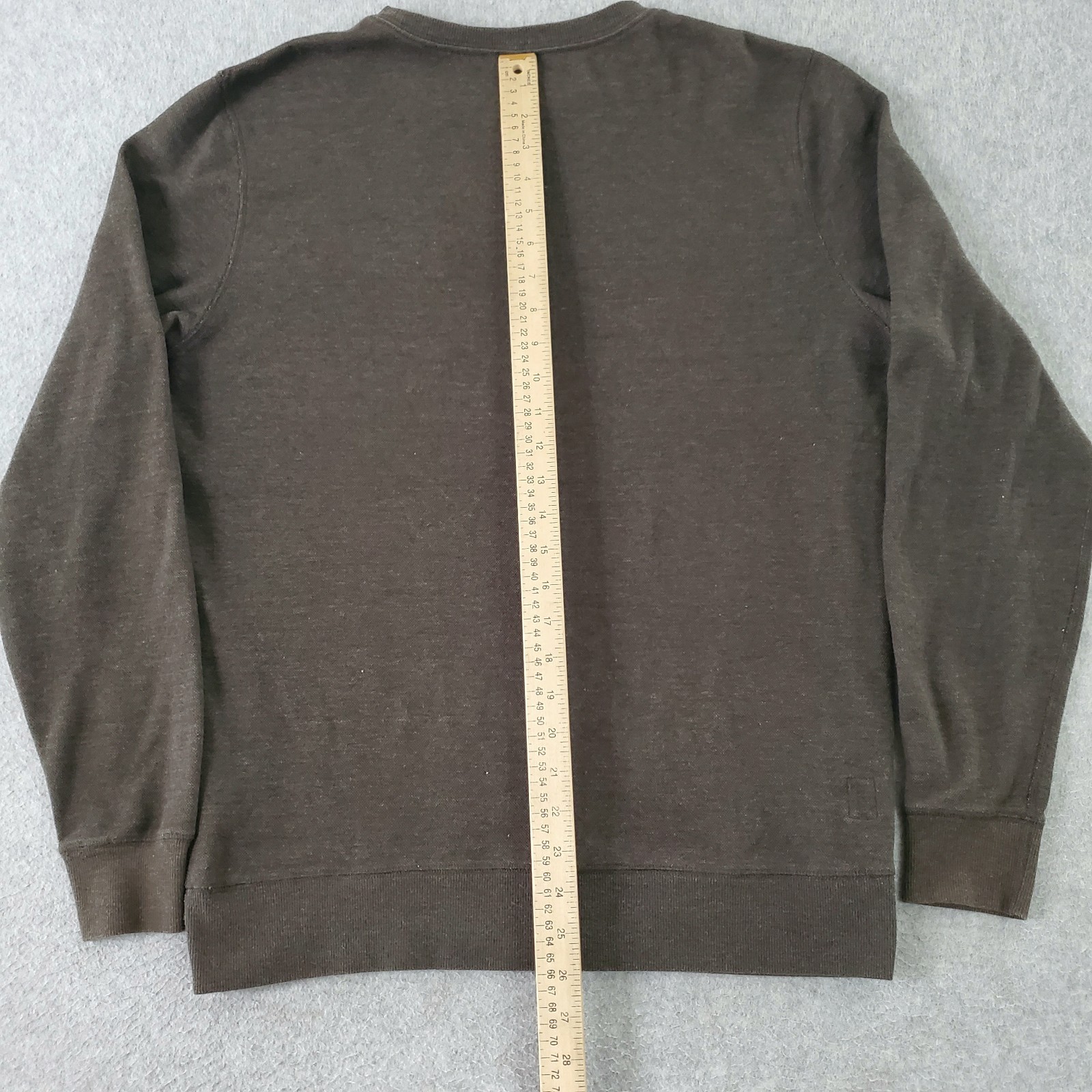 Vuori Jeffreys Sweatshirt Mens Medium Pullover Zip Pocket Brown Crew Neck V218