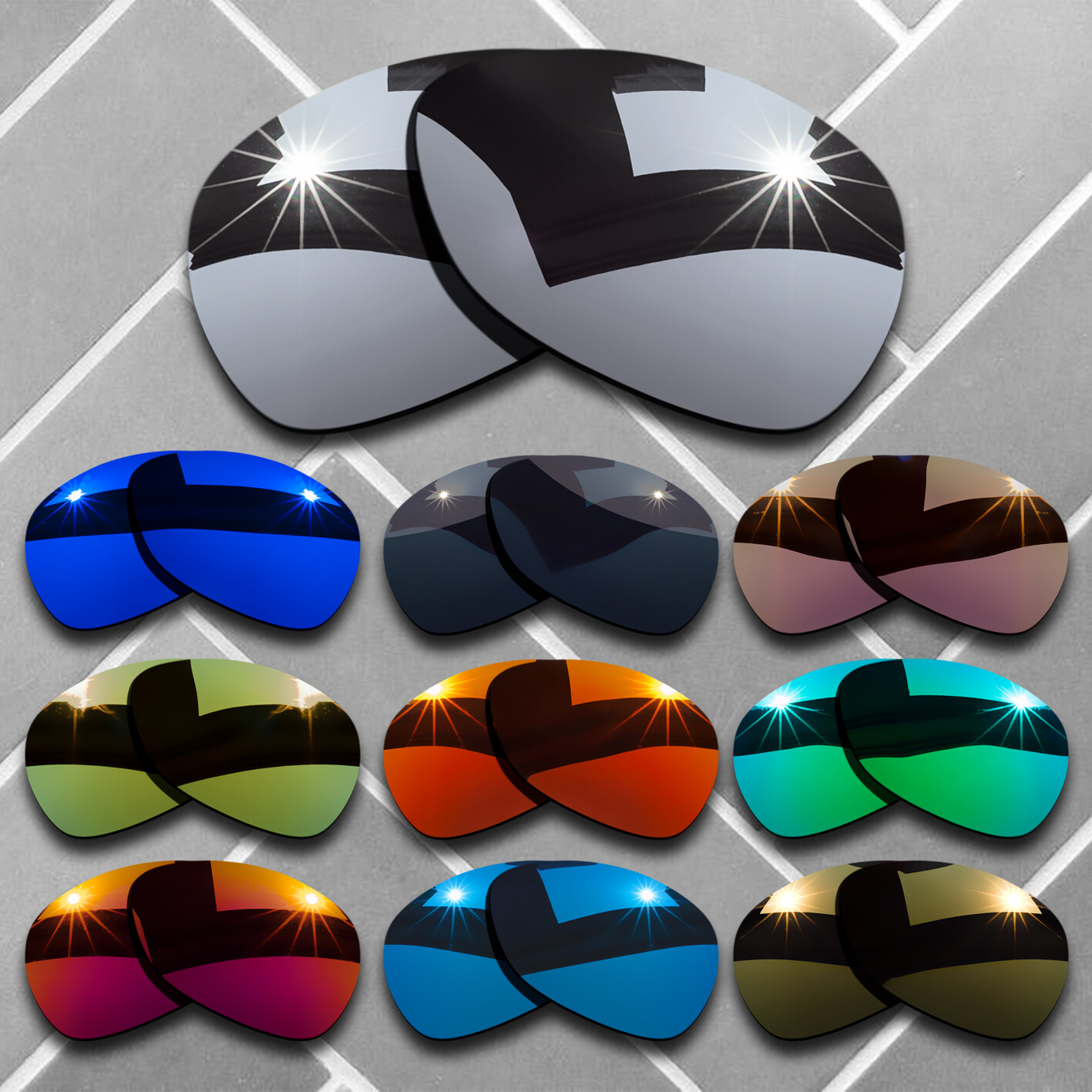 Polarized Anti-Scratch Replacement Lenses for-Oakley Crosshair 2012 Choices US