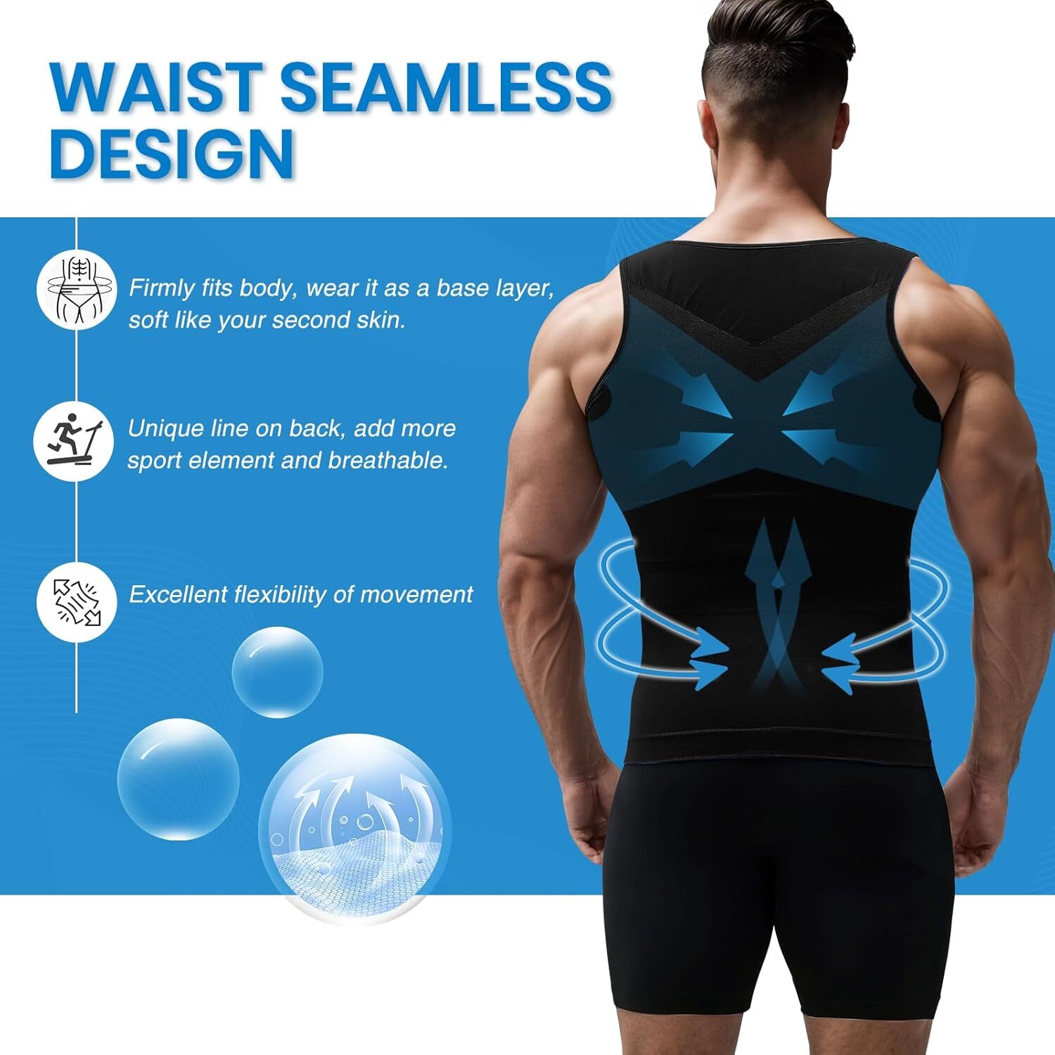 Men Slimming Body Shaper Chest Tummy Compression Shirt Fajas hombre Shapewear