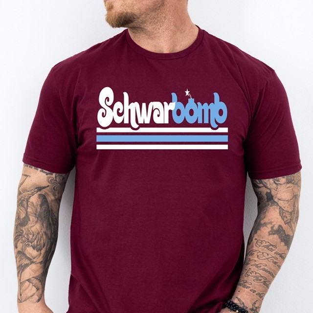 SCHWARBOMB | Philadelphia Baseball themed Ring Spun Cotton T-Shirt
