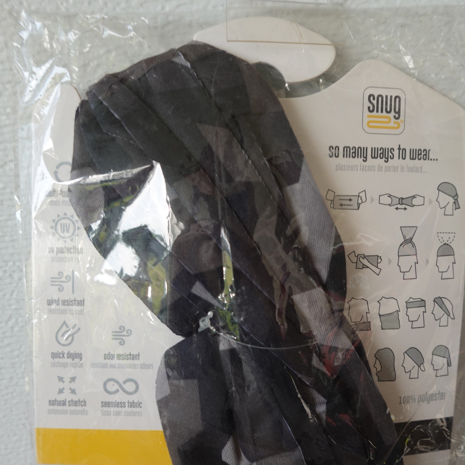 Snug Scarf Outdoor Multi-functional Mask Packable UV Protection NEW