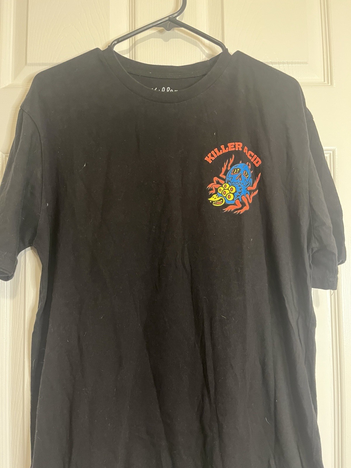 Killer Acid Spaced Out Short Sleeve T-Shirt Black Size L Cotton Trippy