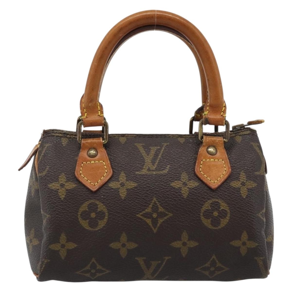 LOUIS VUITTON Monogram Mini Speedy Hand Bag M41534 LV Auth 195228