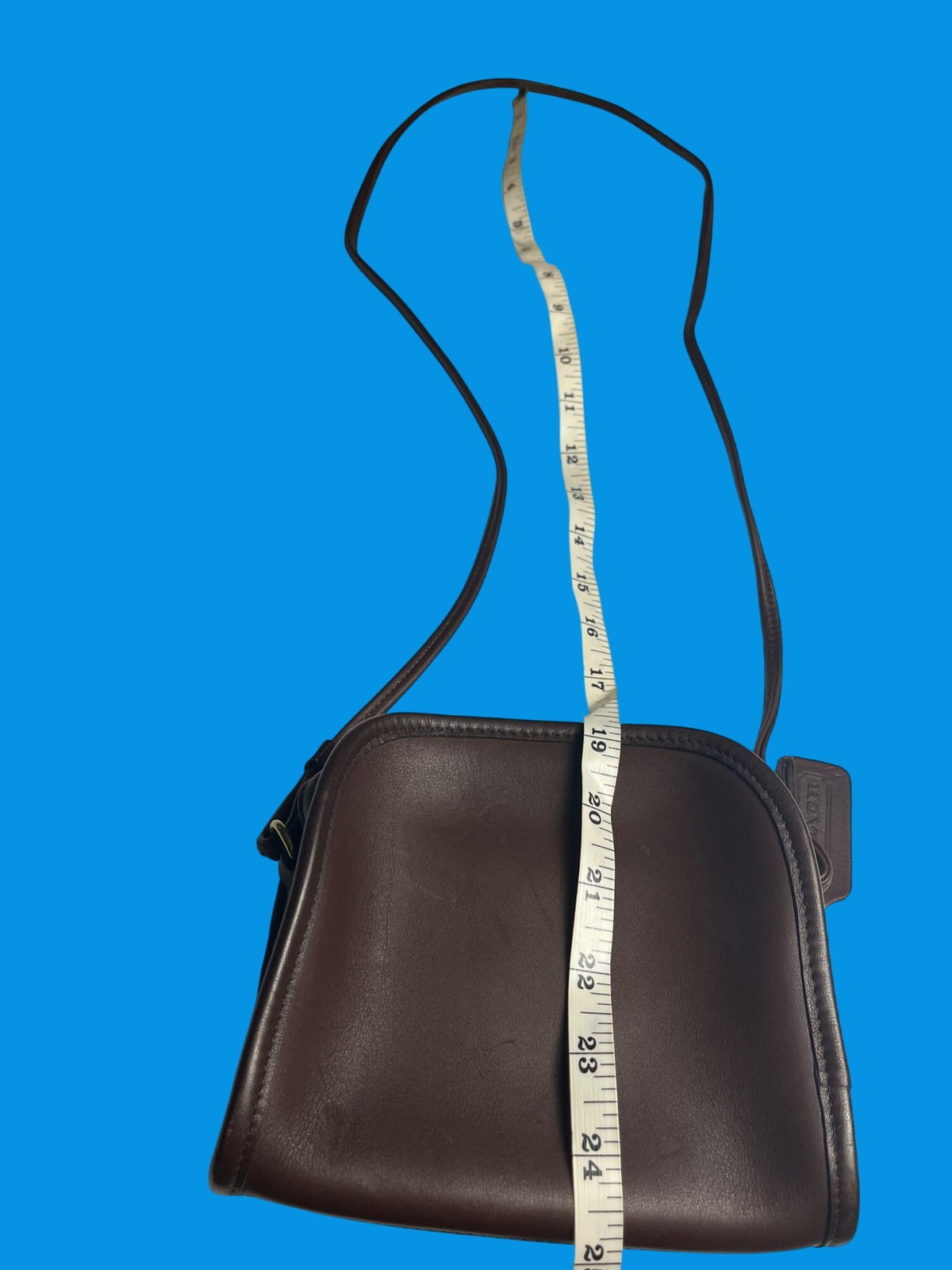 Vintage Coach Abby Brown Leather Mini Crossbody Bag #9017 Great Condition