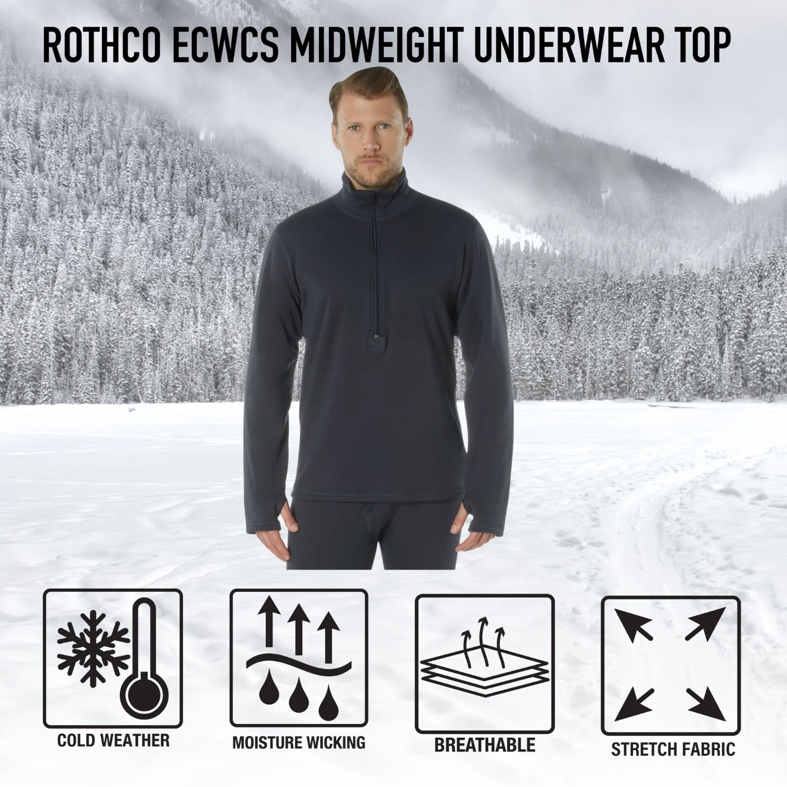 Gen III Level II Anti-Microbial Army Thermal Underwear ECWCS Waffle Top Shirt