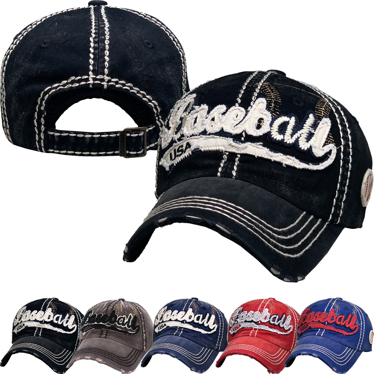 Vintage Distressed Hat Baseball Cap – AMERICA BASEBALL- KBETHOS