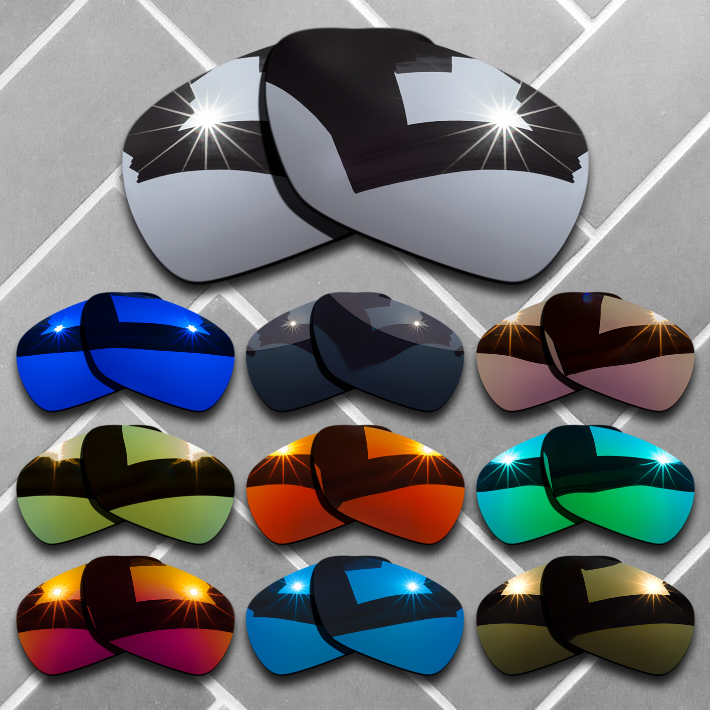Polarized AntiScratch Replacement Lenses for-Oakley C Wire 2011 Multiple Choices