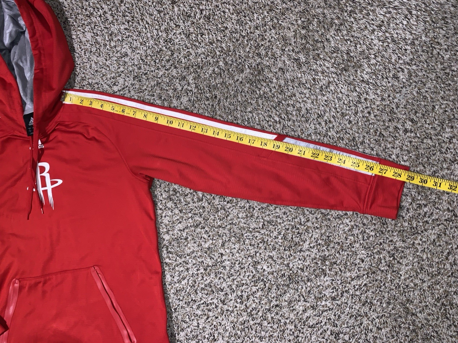Houston Rockets Adidas Hoodie Sweatshirt Men Sz Small Red Pullover