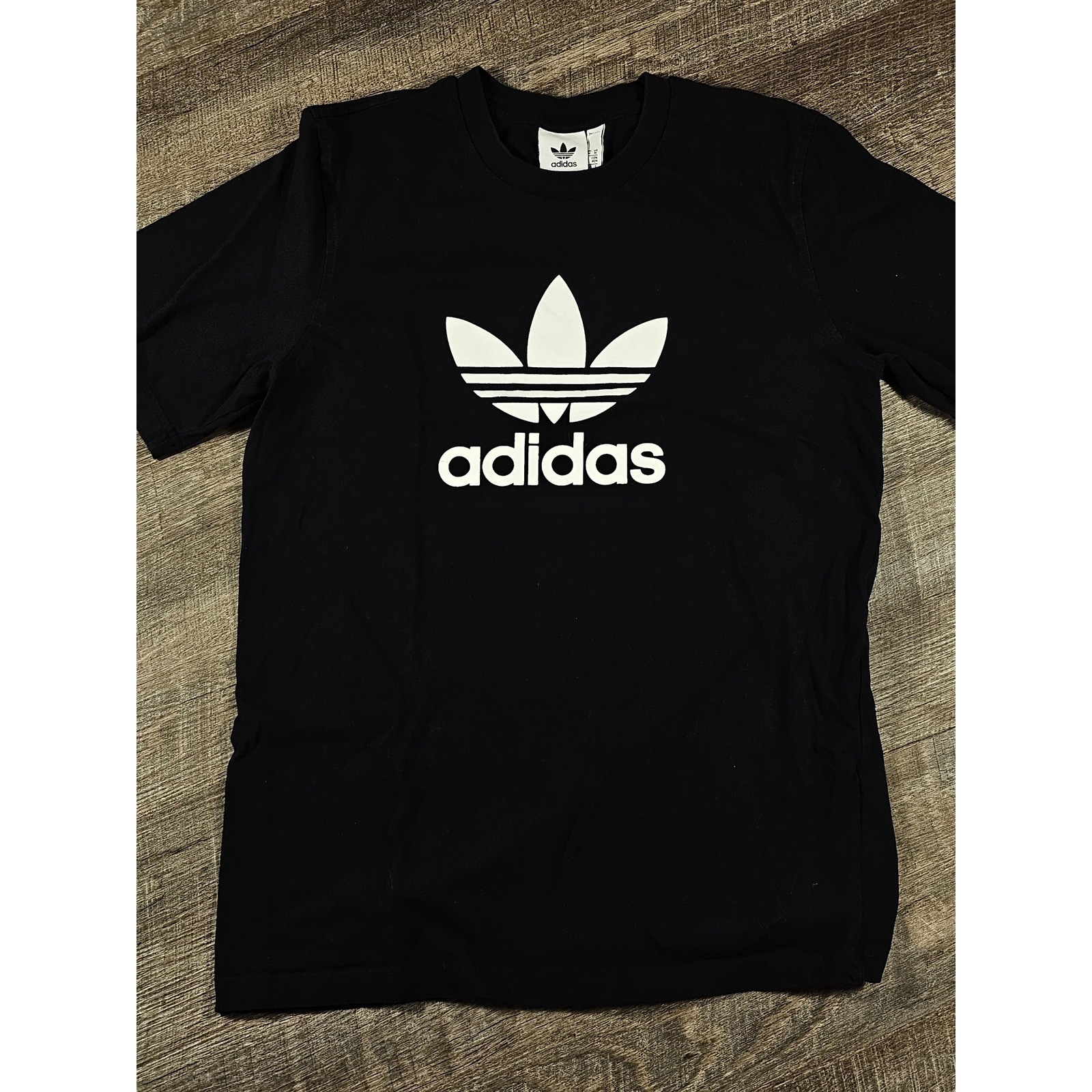Adidas Originals Trefoil Logo T-Shirt Medium Black White CW1202 Short Sleeve