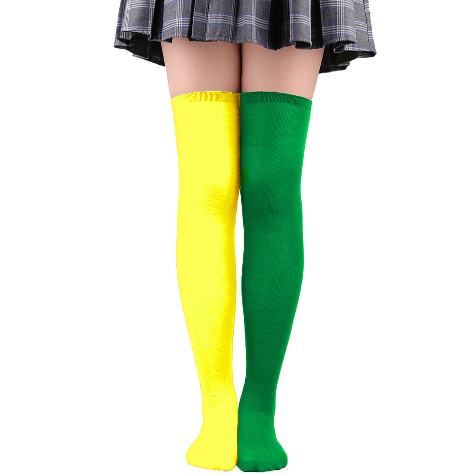 Soft Ladies Top Stay Up Extra Contrast Long Socks Thigh High Over the Knee Socks