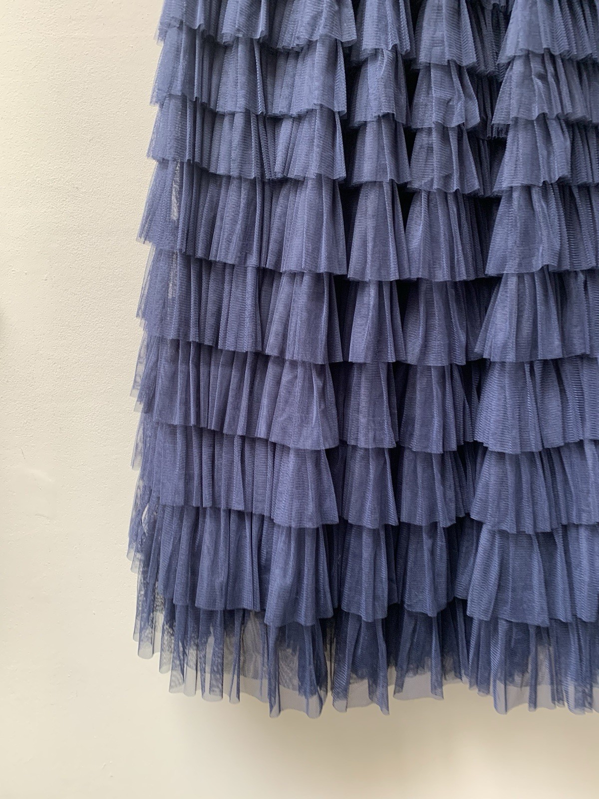 Boden Tiered Tulle Maxi Skirt Size UK 12 Reg Navy Blue Princess New With Tags