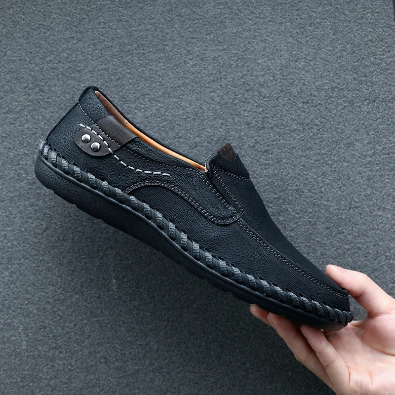 Men’s Leisure Slip-on Loafers Handmad Comfortable Business Casual Large EU 40-48