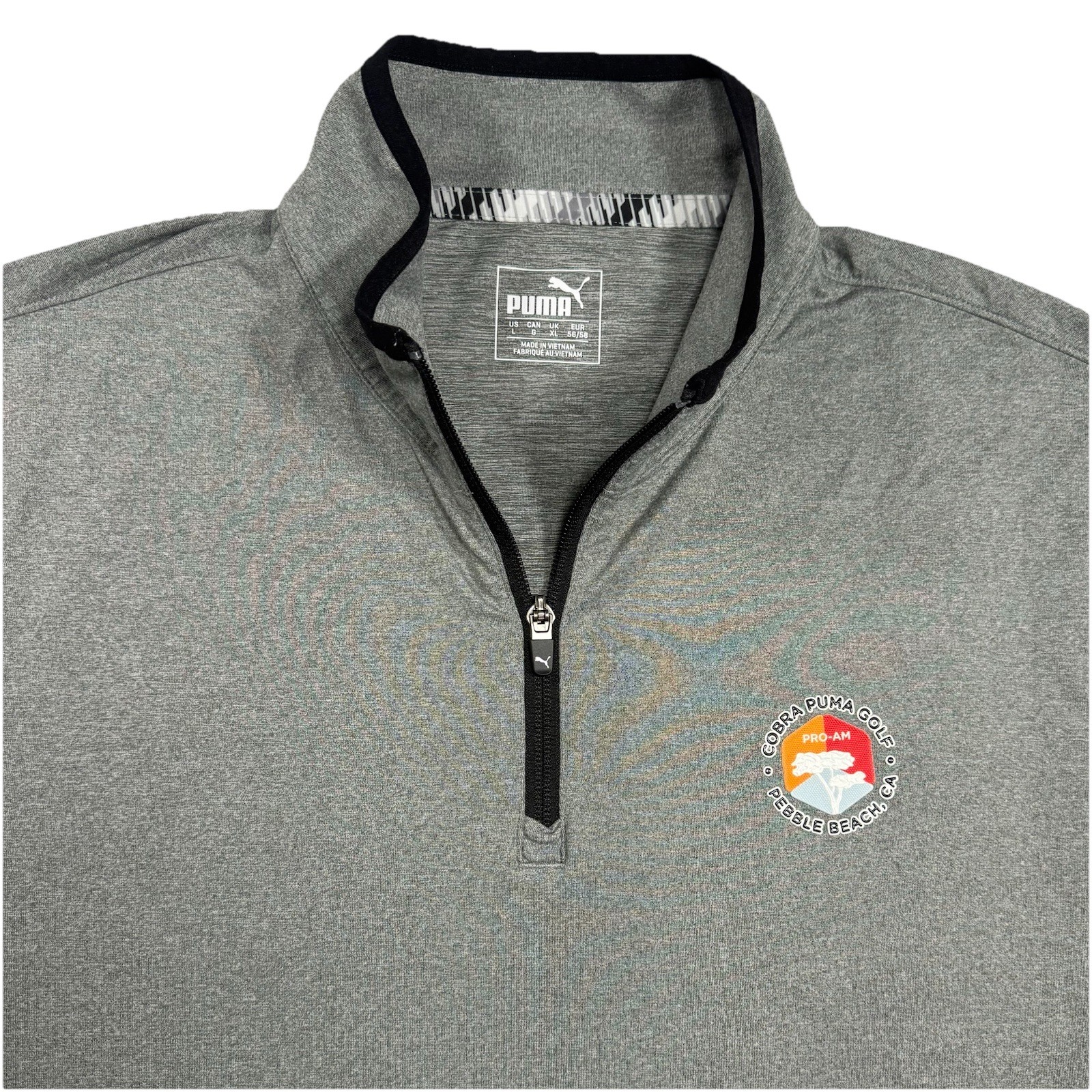 Puma Cobra Golf 1/4 Zip Men’s L Large Pebble Beach Pro-Am Gray Performance