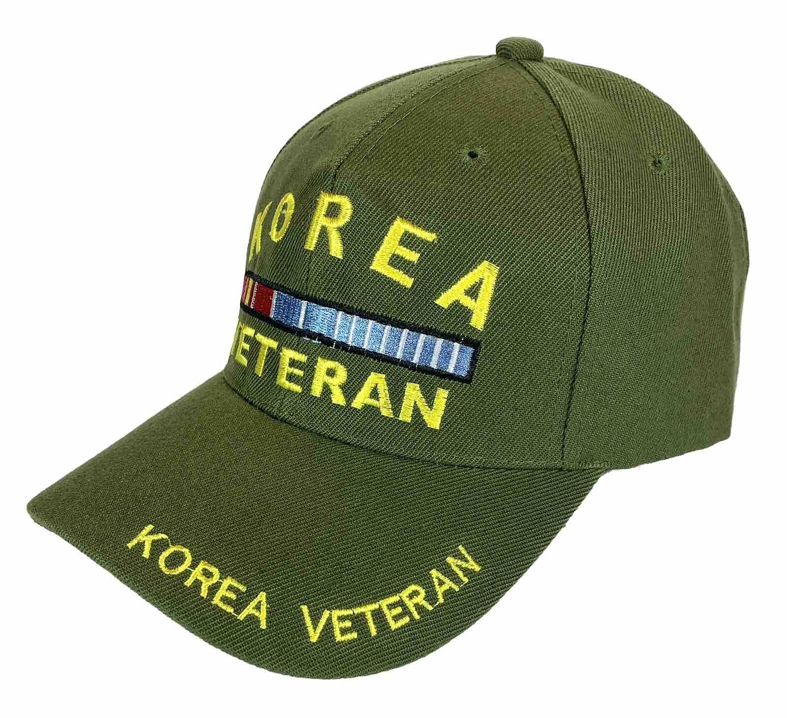 Korea Veteran Korean War Ball Cap Adjustable Embroidered Green Hat