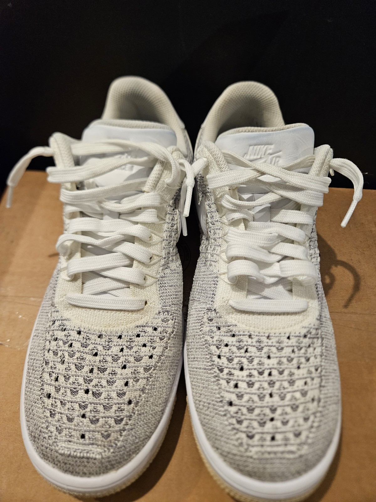 NIKE 2015 AIR FORCE 1 LOW 817419-006 FLYKNIT COOL GREY US 10.5