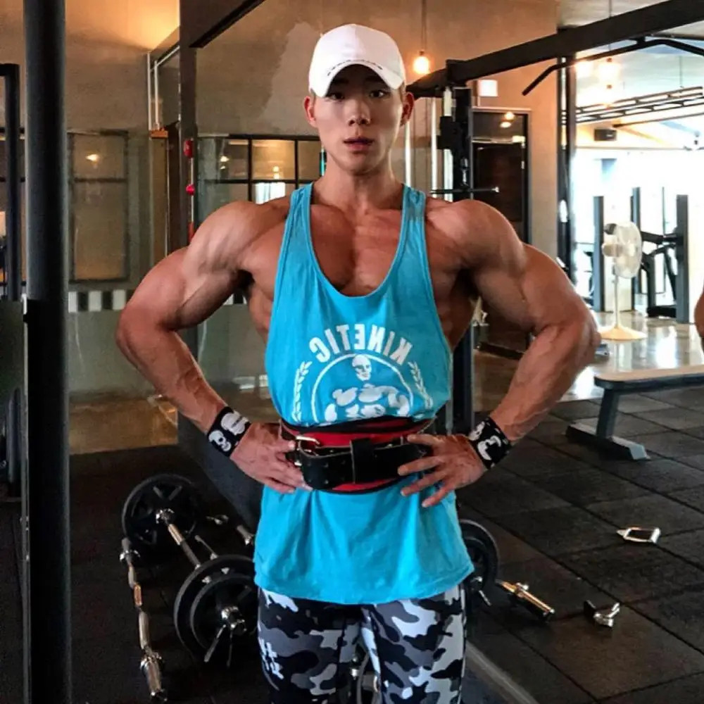 Men’s Gym Stringer Tank Top Cotton Sleeveless Bodybuilding Workout Vest