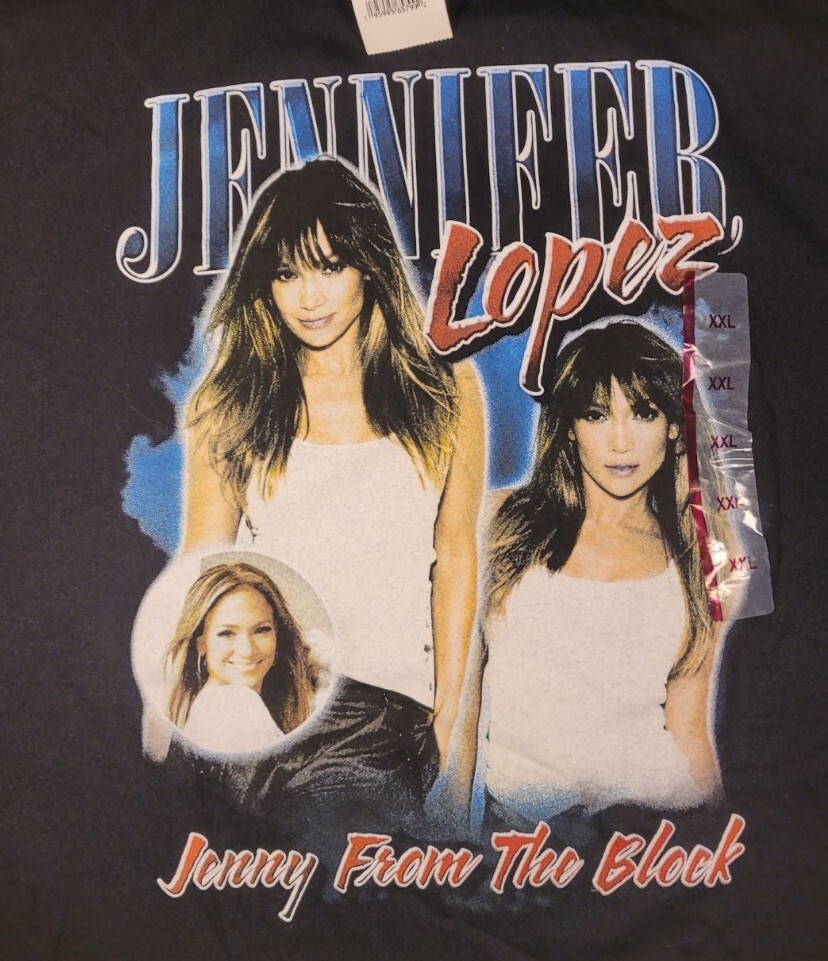 J Lo Jennie From The Block New With Tag Graphic Tee T Shirt READ for Details.