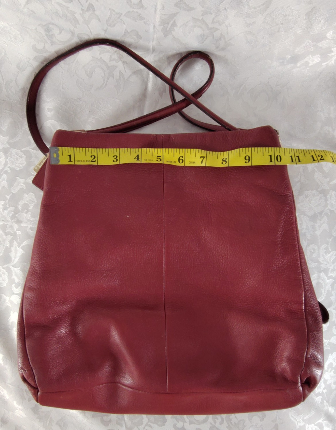 Coach H1369 26224 Madison Phoebe Pebbled Red Leather Shoulder Tote Bag ST48