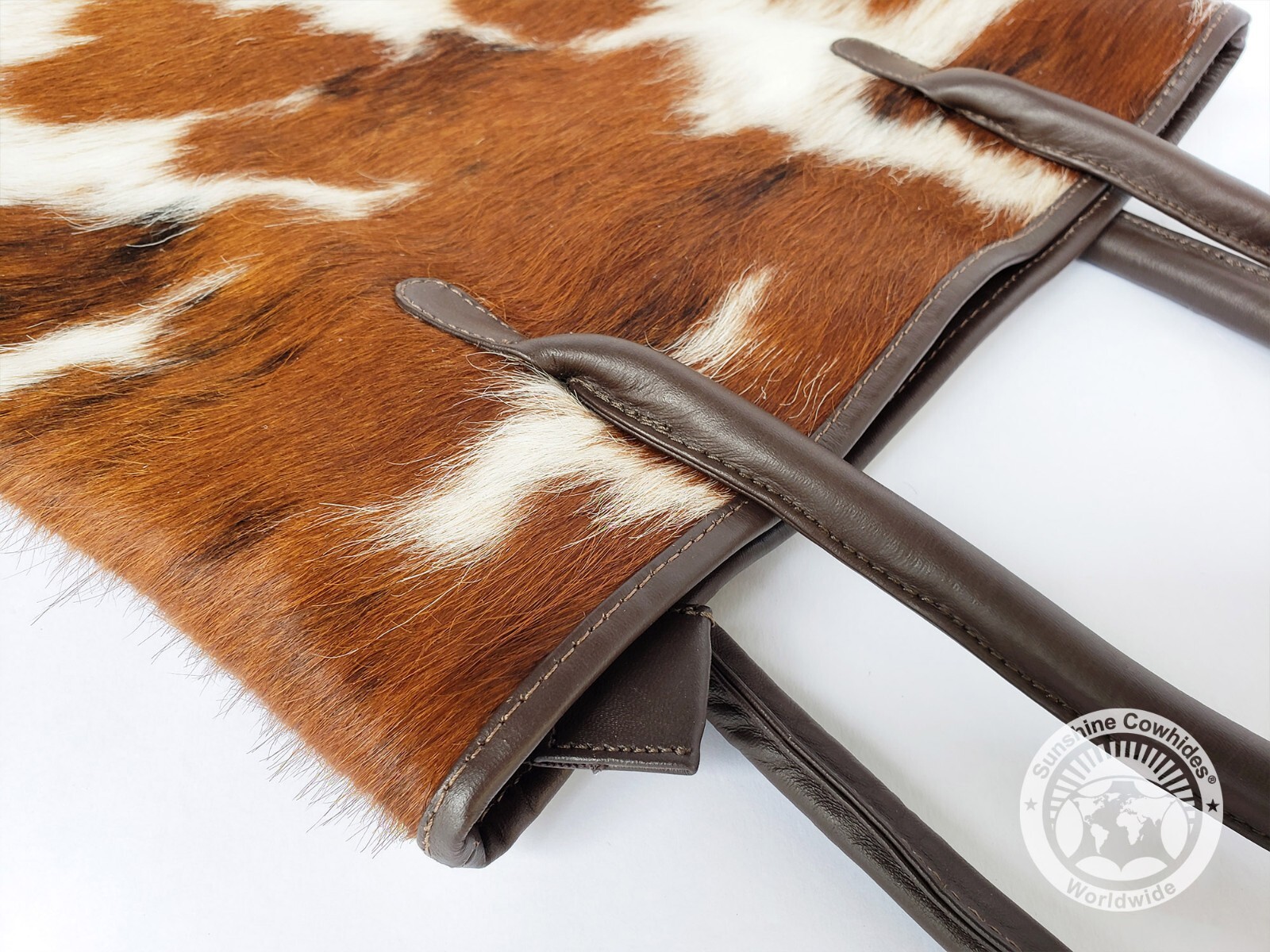 Handbag Cowhide – Brown and White – Cowhide Leather Bag